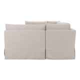 Fable Beige U Shape Slipcover Dining Banquette 154 in