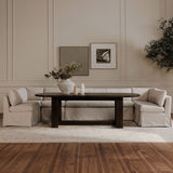 Fable Beige U Shape Slipcover Dining Banquette 168 in by Moe's Home at Eve Furniture