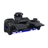 Fairway Black Power Double Reclining Sofa by Homelegance at Eve Furniture