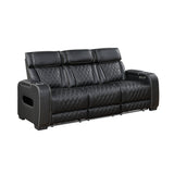 Fairway Black Power Double Reclining Sofa by Homelegance at Eve Furniture