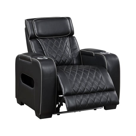 Fairway Black Power Reclining Chair by Homelegance at Eve Furniture