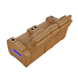 Fairway Brown Power Double Reclining Loveseat with Center Console by Homelegance at Eve Furniture