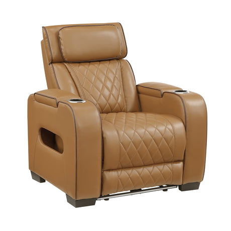 Fairway Brown Power Reclining Chair by Homelegance at Eve Furniture
