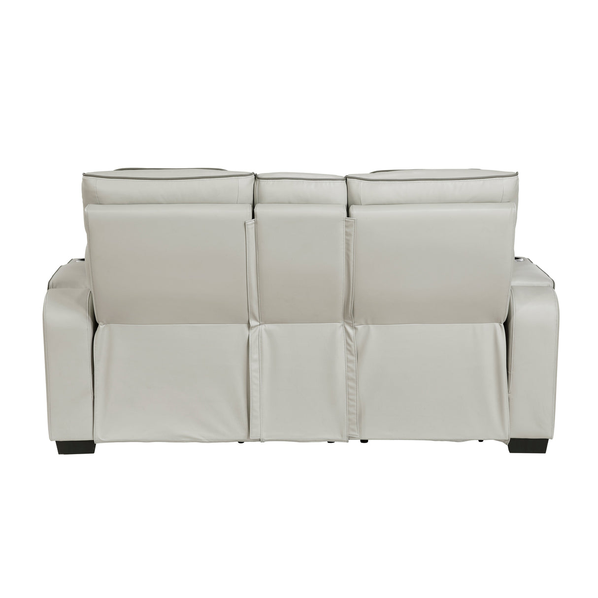 Fairway Taupe Power Double Reclining Loveseat with Center Console by Homelegance at Eve Furniture