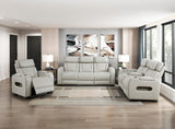 Fairway Taupe Power Double Reclining Sofa by Homelegance at Eve Furniture