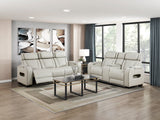 Fairway Taupe Power Double Reclining Sofa by Homelegance at Eve Furniture