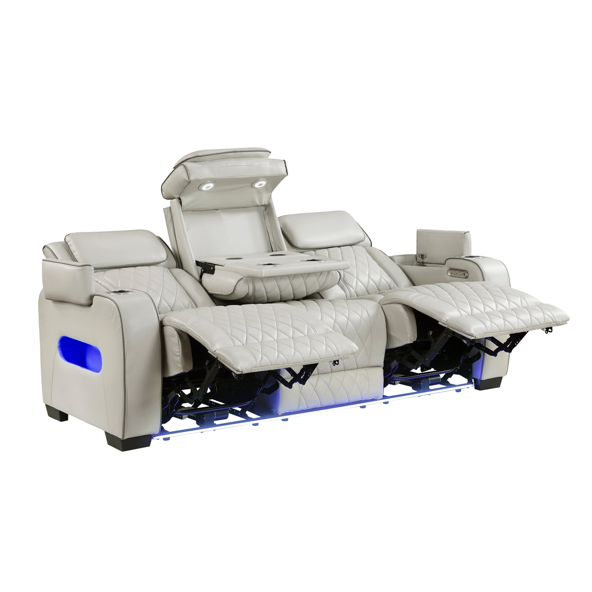 Fairway Taupe Power Double Reclining Sofa by Homelegance at Eve Furniture