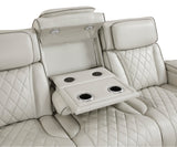 Fairway Taupe Power Double Reclining Sofa by Homelegance at Eve Furniture