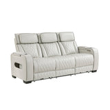 Fairway Taupe Power Double Reclining Sofa by Homelegance at Eve Furniture