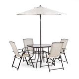 Fallone Beige 7 Pc. Outdoor Dining Set by Furniture of America at Eve Furniture