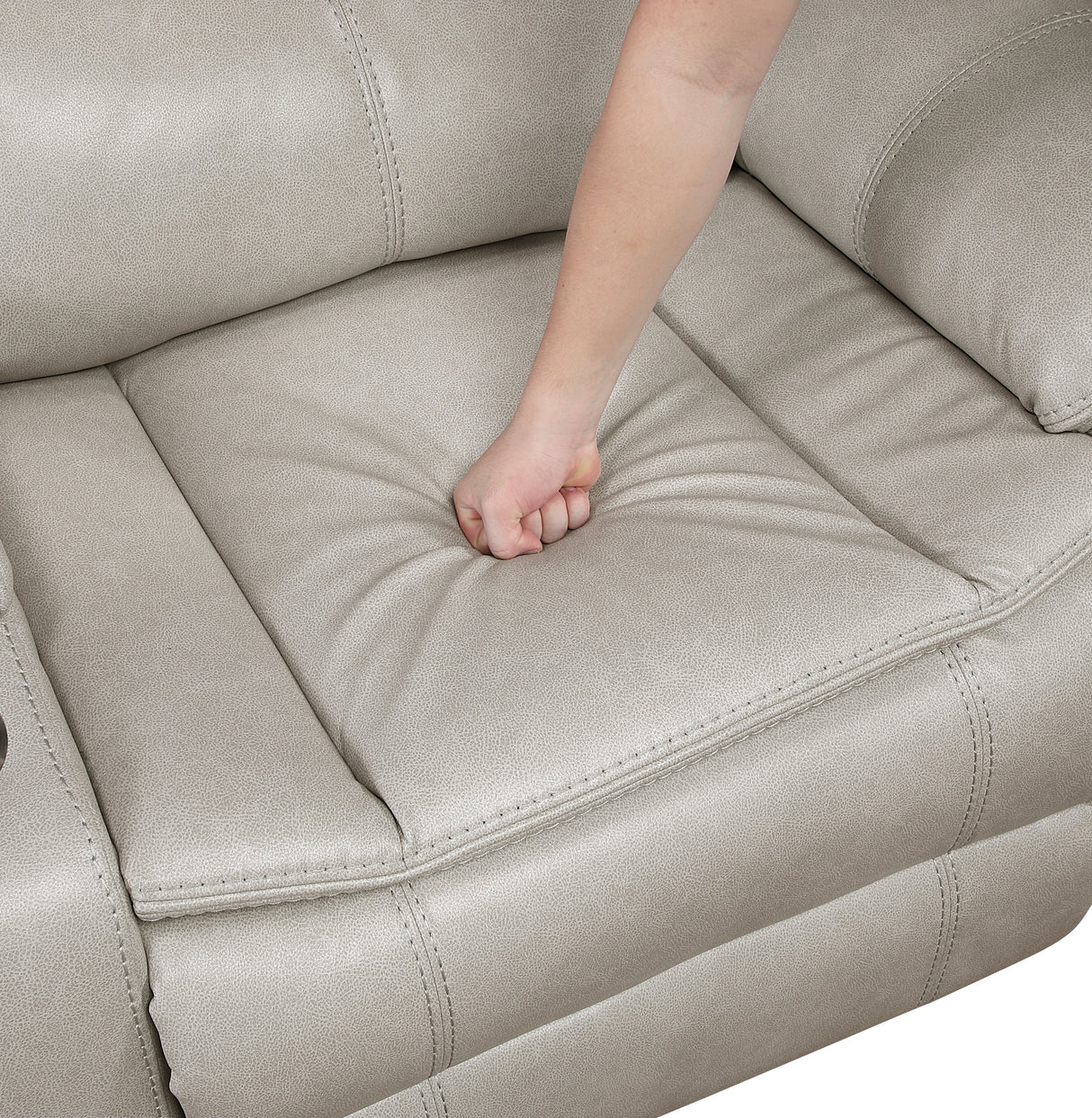 Fargo Taupe 3-Piece Power Reclining Sectional with Right Console by Homelegance at Eve Furniture