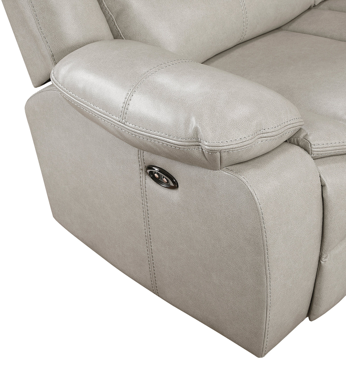 Fargo Taupe 3-Piece Power Reclining Sectional with Right Console by Homelegance at Eve Furniture