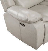 Fargo Taupe 3-Piece Power Reclining Sectional with Right Console by Homelegance at Eve Furniture