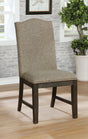 Faulk Espresso/Warm Gray Side Chair by Furniture of America at Eve Furniture