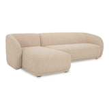 Faye Beige Boucle Left Sectional by Moe's Home at Eve Furniture