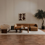 Faye Tan Left Sectional by Moe's Home at Eve Furniture