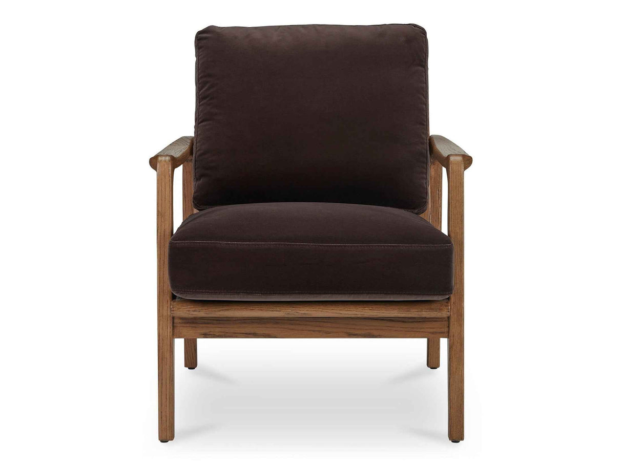 Fearne Dark Brown Accent Chair by Moe's Home at Eve Furniture