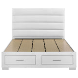 Felicity White High Gloss Eastern King Storage Bed by Coaster at Eve Furniture