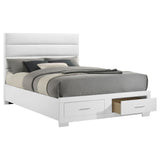 Felicity White High Gloss Queen Storage Bed by Coaster at Eve Furniture