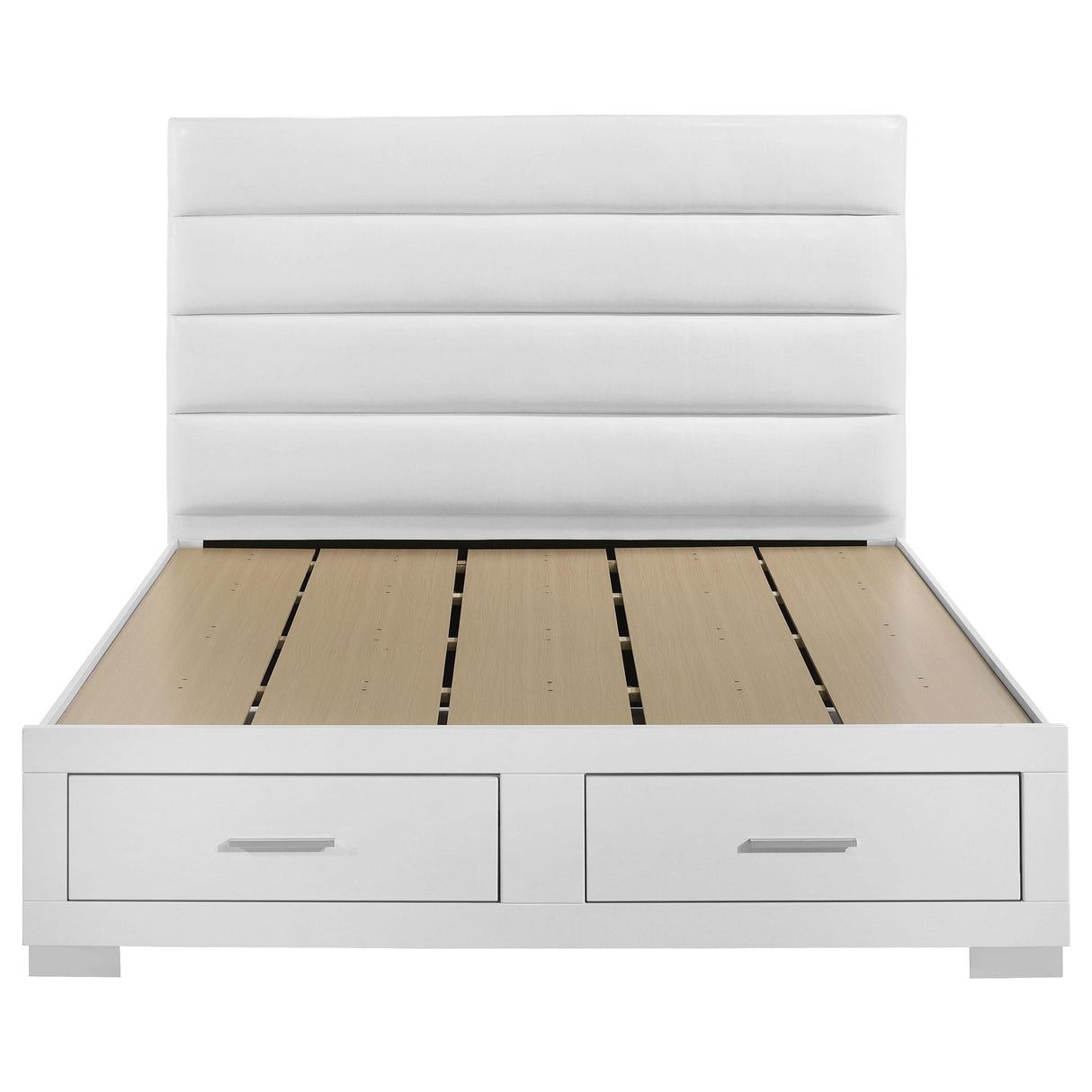 Felicity White High Gloss Queen Storage Bed by Coaster at Eve Furniture