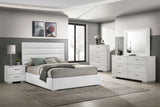 Felicity White Upholstered California King Platform Bed by Coaster at Eve Furniture