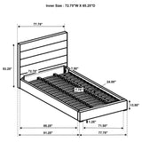 Felicity White Upholstered California King Platform Bed by Coaster at Eve Furniture
