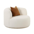 Fickle Cream Boucle Swivel Chair by TOV Furniture at Eve Furniture