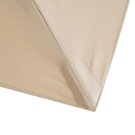 Fida Beige 8 Ft Square Umbrella w/ Double Top + 37" Large Base by Furniture of America at Eve Furniture