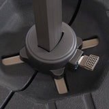 Fida Teal 8 Ft Square Umbrella w/ Double Top + 37" Large Base by Furniture of America at Eve Furniture