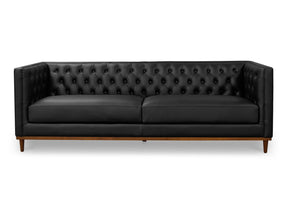 Fielder Black Leather Sofa by Moe's Home at Eve Furniture