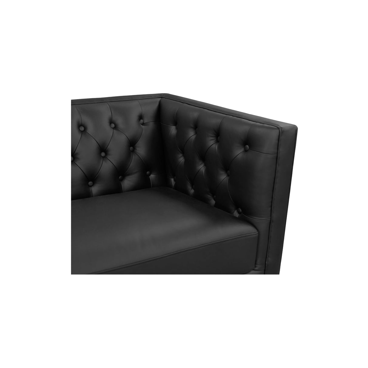 Fielder Black Leather Sofa by Moe's Home at Eve Furniture