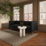 Fielder Black Leather Sofa by Moe's Home at Eve Furniture