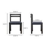 Finn Black Dining Chair (Set of 2) by Moe's Home at Eve Furniture