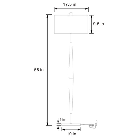 Flanary Natural 58-inch Drum Shade Tapered Floor Lamp by Coaster at Eve Furniture
