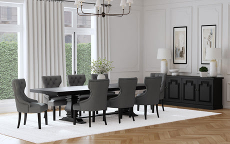 Florence Gray 9-Piece 126-inch Extension Dining Table Set by Coaster at Eve Furniture