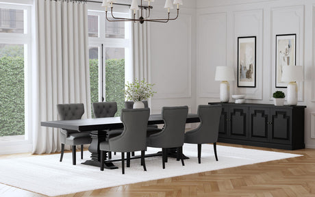 Florence Gray 7-Piece 126-inch Extension Dining Table Set by Coaster at Eve Furniture