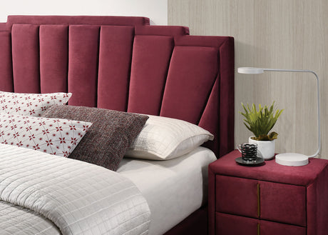 Florizel Red/Gold California King Bed by Furniture of America at Eve Furniture