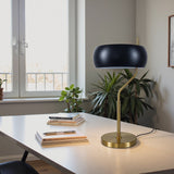 Flux Table Lamp - Black Outer - White Inner by Ashcroft Imports at Eve Furniture