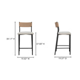 Foley White Counter Stool by Moe's Home at Eve Furniture