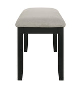 Folio Black and Neutral Dining Bench by Crown Mark at Eve Furniture