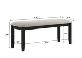 Folio Black and Neutral Dining Bench by Crown Mark at Eve Furniture