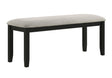 Folio Black and Neutral Dining Bench by Crown Mark at Eve Furniture