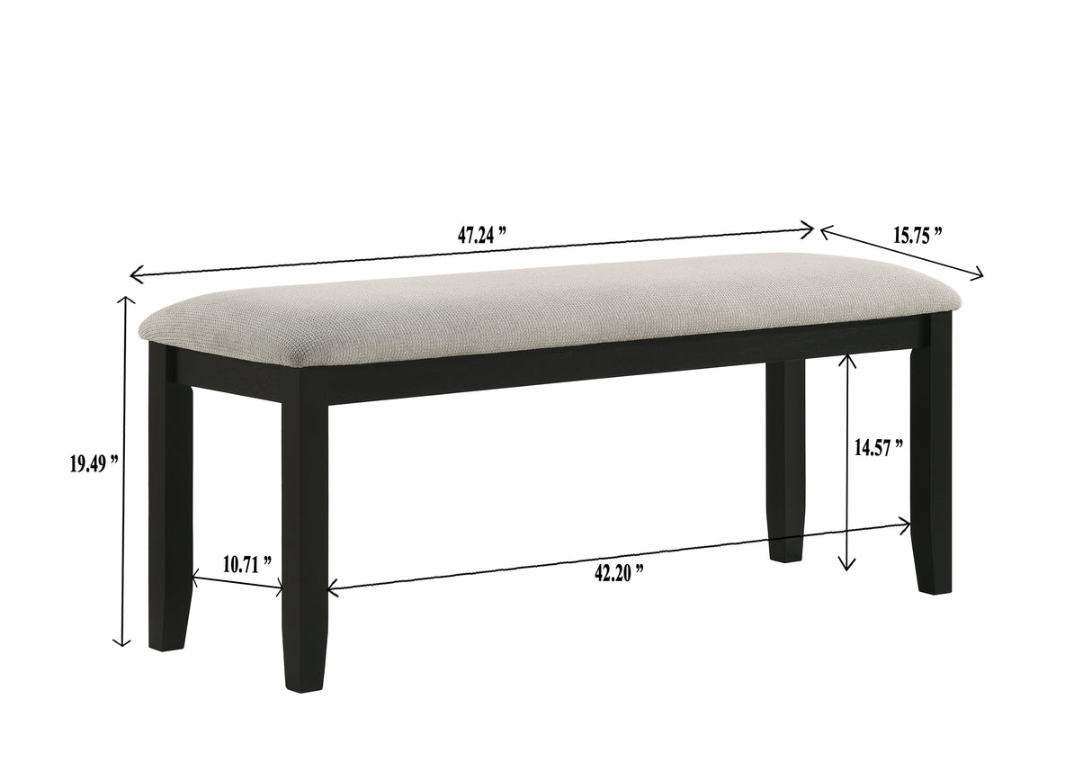 Folio Black and Neutral Dining Set by Crown Mark at Eve Furniture