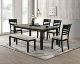Folio Black and Neutral Dining Set by Crown Mark at Eve Furniture