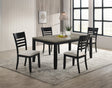 Folio Black and Neutral Dining Set by Crown Mark at Eve Furniture