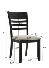 Folio Black and Neutral Dining Side Chair, Set of 2 by Crown Mark at Eve Furniture