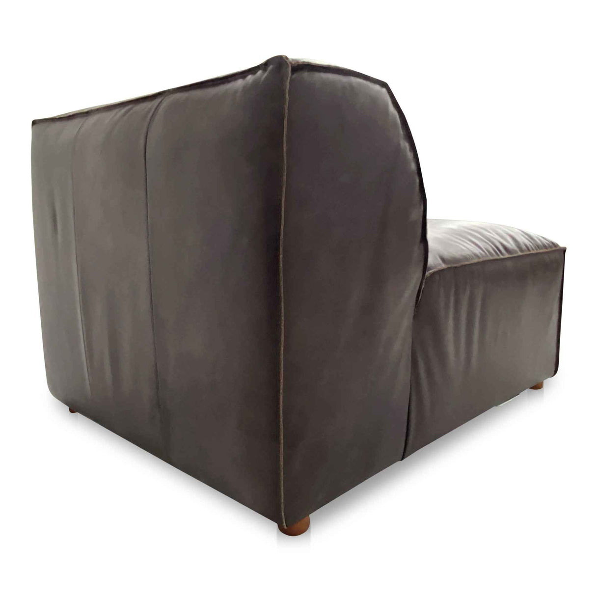 Form Espresso Brown Leather Slipper Chair by Moe's Home at Eve Furniture