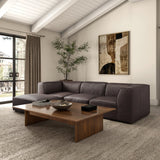 Form Espresso Brown Leather Slipper Chair by Moe's Home at Eve Furniture