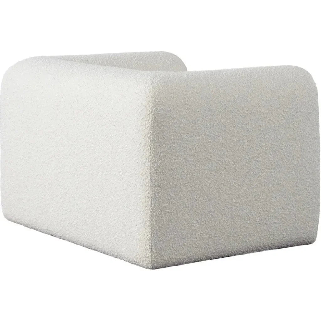 Form Ivory & Camel Boucle Fabric Arm Chair by Diamond Sofa at Eve Furniture