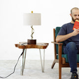 Foundry Twisted Metal Table Lamp by Ashcroft Imports at Eve Furniture